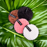 Kit Spugne Struccanti Lavabili E Sostenibili 4pz NERO ROSA BIANCO MARRONE